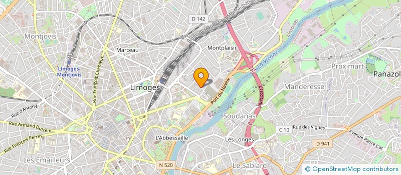 localisation de l'entreprise MONSIEUR BERNARD GANE à LIMOGES