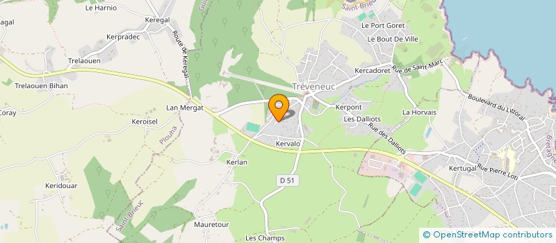 localisation de l'entreprise MONSIEUR BERNARD GARSOT  TREVENEUC