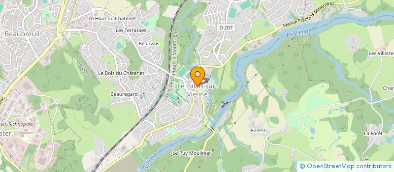 localisation de l'entreprise MONSIEUR BERNARD GAUTIER à LE PALAIS-SUR-VIENNE