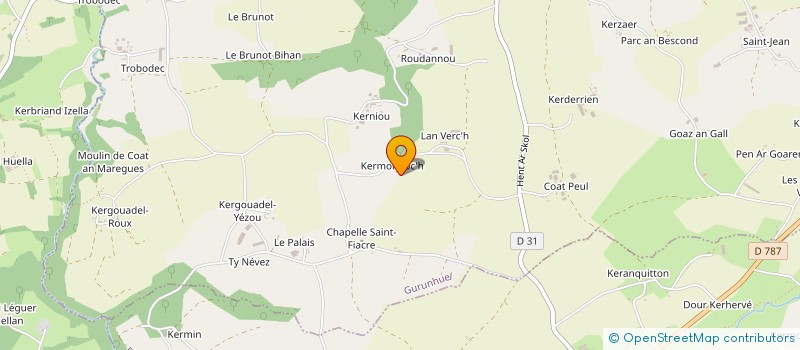 localisation de l'entreprise MONSIEUR BERNARD GAUTIER  GURUNHUEL