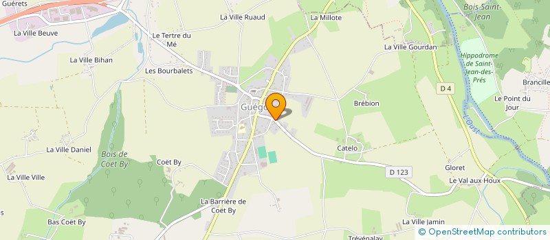 localisation de l'entreprise MONSIEUR BERNARD GEFFRAY à GUEGON