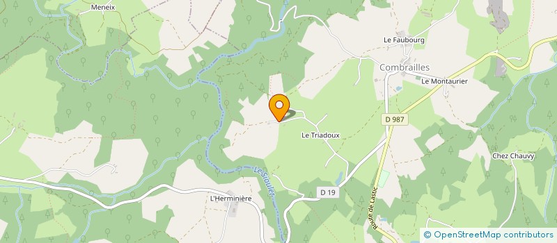 localisation de l'entreprise MONSIEUR BERNARD GENDRAUD  SAINT-ETIENNE-DES-CHAMPS