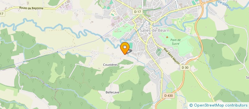 localisation de l'entreprise MONSIEUR BERNARD GENILLOUD  SALIES-DE-BEARN