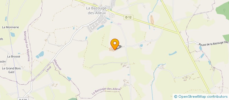 localisation de l'entreprise MONSIEUR BERNARD GERAULT  LA BAZOUGE-DES-ALLEUX