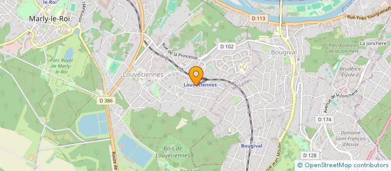 localisation de l'entreprise MONSIEUR BERNARD GIBERT à LOUVECIENNES