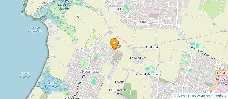 localisation de l'entreprise MONSIEUR BERNARD GIBOUIN  L'HOUMEAU