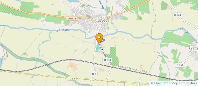 localisation de l'entreprise MONSIEUR BERNARD GIEULES  ALZONNE