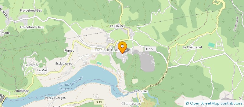 localisation de l'entreprise MONSIEUR BERNARD GILLET  LISSAC-SUR-COUZE