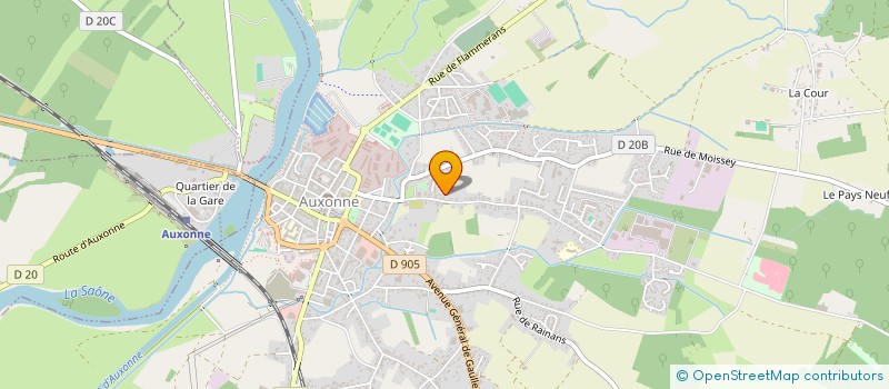 localisation de l'entreprise MONSIEUR BERNARD GINHOUX  AUXONNE