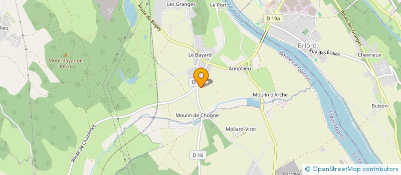 localisation de l'entreprise MONSIEUR BERNARD GIRAUD à BOUVESSE-QUIRIEU