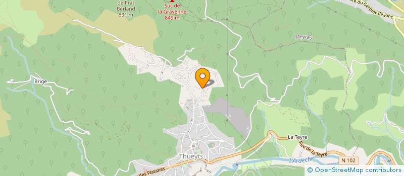 localisation de l'entreprise MONSIEUR BERNARD GIRAUD  THUEYTS