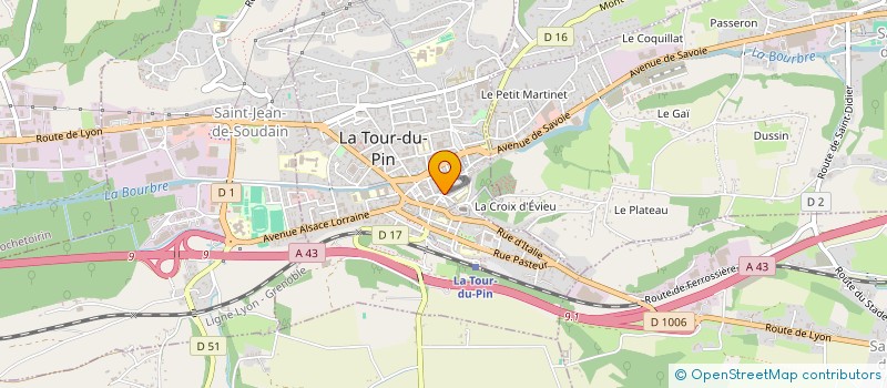 localisation de l'entreprise MONSIEUR BERNARD GIROUD  LA TOUR-DU-PIN