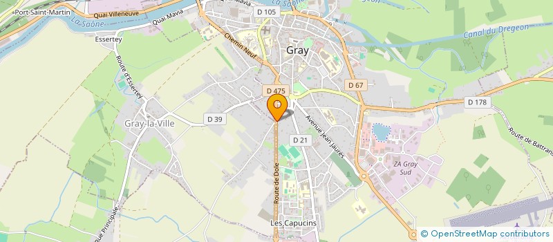 localisation de l'entreprise MONSIEUR BERNARD GISSELMANN à GRAY