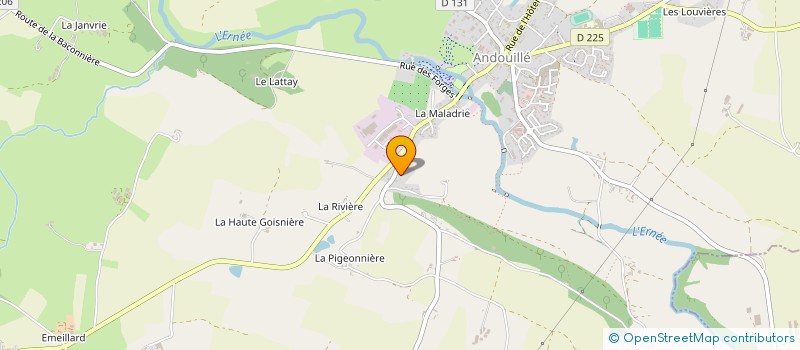 localisation de l'entreprise MONSIEUR BERNARD GLORIA à ANDOUILLE