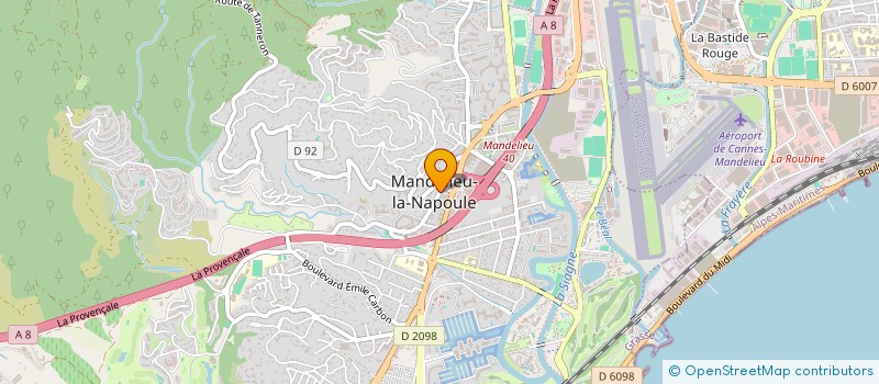 localisation de l'entreprise MONSIEUR BERNARD GOIN  MANDELIEU-LA-NAPOULE