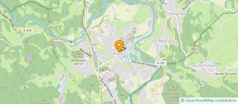 localisation de l'entreprise MONSIEUR BERNARD GOTTELAND à ARUDY