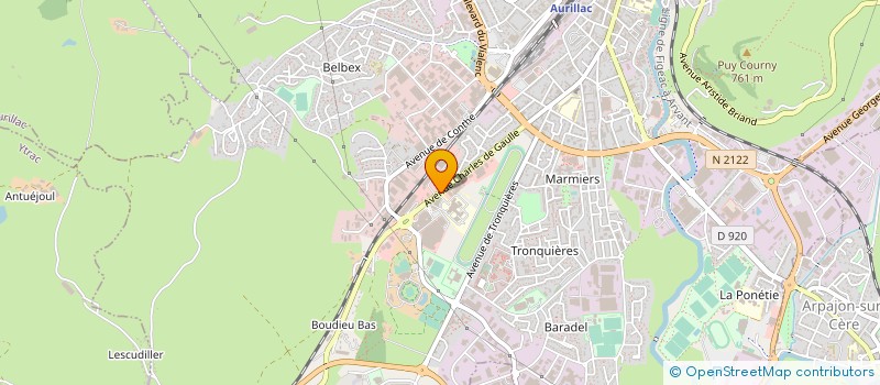 localisation de l'entreprise MONSIEUR BERNARD GRAMOND à AURILLAC