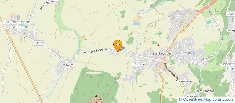 localisation de l'entreprise MONSIEUR BERNARD GRANGEON  SAINT-CHRISTOPHE-SUR-DOLAISON