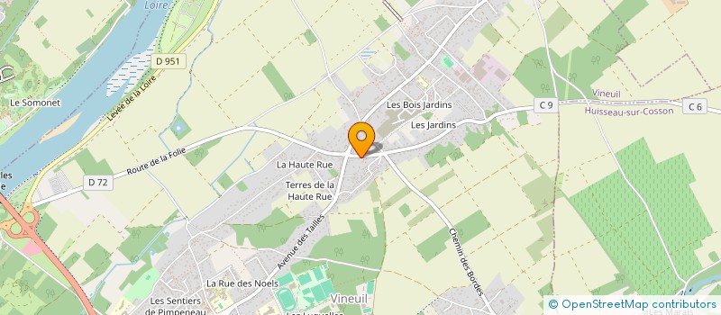 localisation de l'entreprise MONSIEUR BERNARD GRANGER  VINEUIL