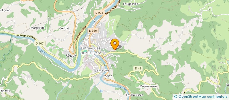 localisation de l'entreprise MONSIEUR BERNARD GRATIO  ENTRAYGUES-SUR-TRUYERE