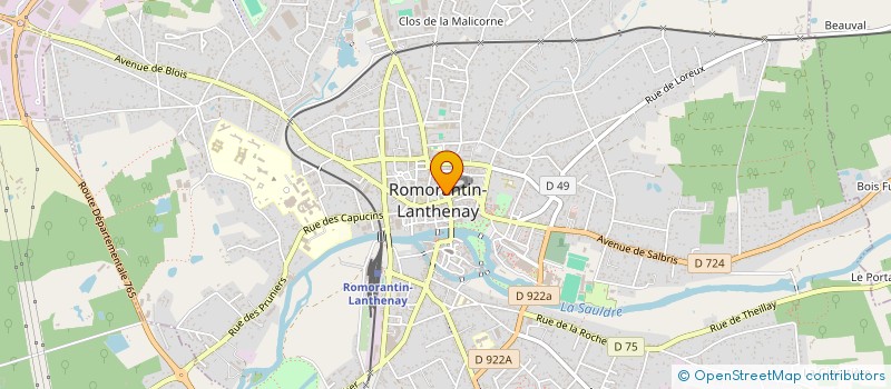 localisation de l'entreprise MONSIEUR BERNARD GRIVEAU  ROMORANTIN-LANTHENAY