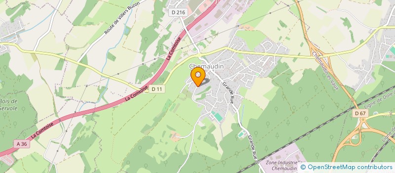 localisation de l'entreprise MONSIEUR BERNARD GROSPERRIN  CHEMAUDIN ET VAUX