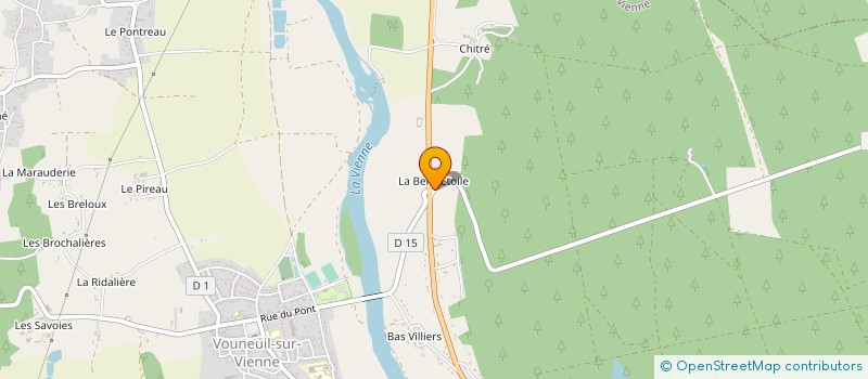 localisation de l'entreprise MONSIEUR BERNARD GUILGAULT  VOUNEUIL-SUR-VIENNE