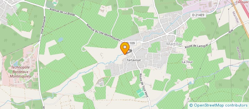 localisation de l'entreprise MONSIEUR BERNARD GUILLEMAIN  MARTILLAC