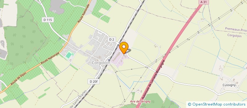 localisation de l'entreprise MONSIEUR BERNARD GUILLEMARD  CORGOLOIN