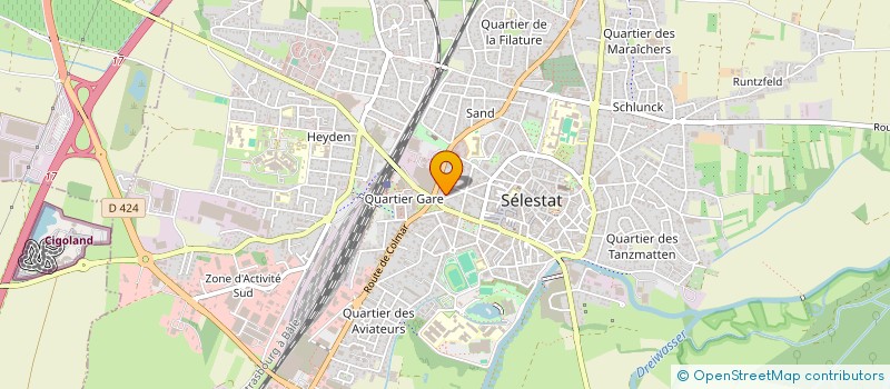 localisation de l'entreprise MONSIEUR BERNARD GUTH à SELESTAT