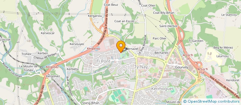 localisation de l'entreprise MONSIEUR BERNARD GUYADER  QUIMPER