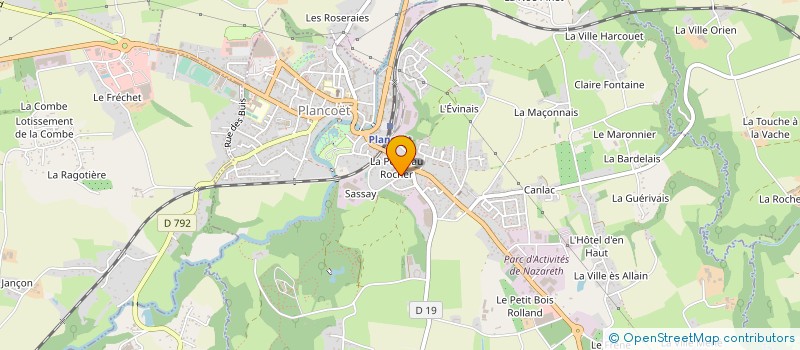 localisation de l'entreprise MONSIEUR BERNARD HAMOURY  PLANCOET