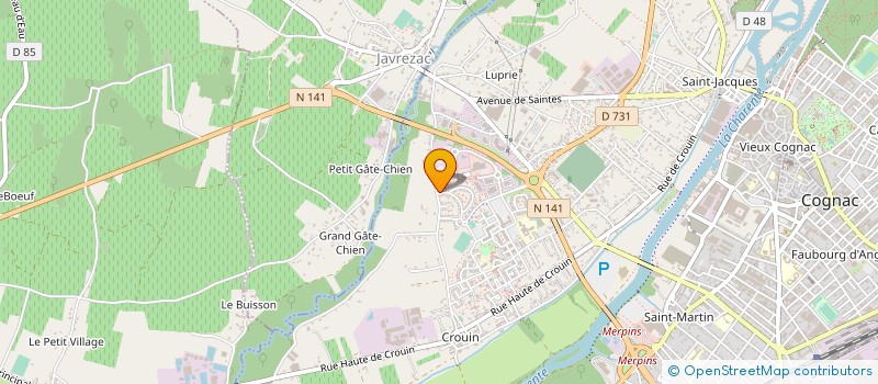 localisation de l'entreprise MONSIEUR BERNARD HANUS à COGNAC