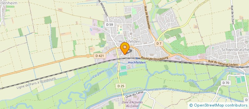 localisation de l'entreprise MONSIEUR BERNARD HAUSSER  HOCHFELDEN