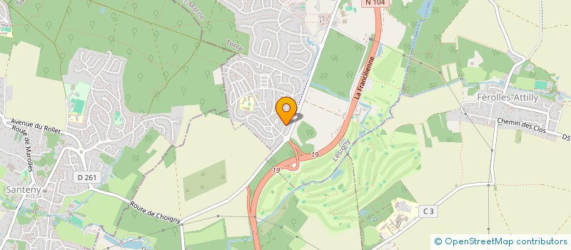 localisation de l'entreprise MONSIEUR BERNARD HELENE  LESIGNY