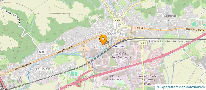 localisation de l'entreprise MONSIEUR BERNARD HOUDELET  MONTLUEL