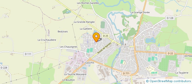 localisation de l'entreprise MONSIEUR BERNARD HUGEDE à CRAON