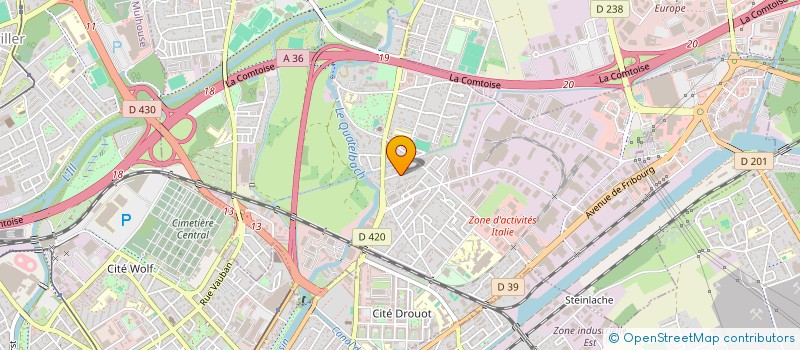 localisation de l'entreprise MONSIEUR BERNARD HURLER  ILLZACH