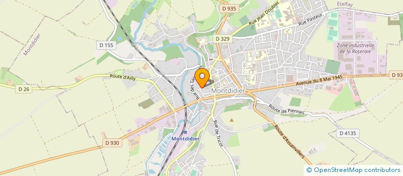 localisation de l'entreprise MONSIEUR BERNARD HUSSON  MONTDIDIER