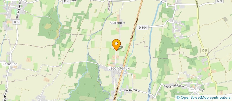 localisation de l'entreprise MONSIEUR BERNARD IRIART  ESCONDEAUX