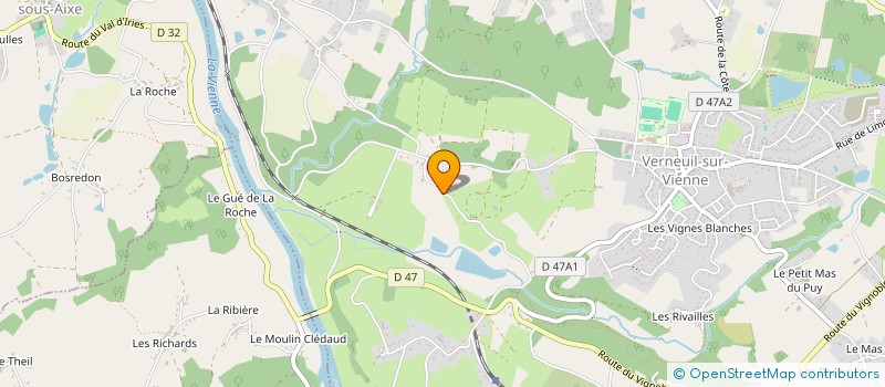 localisation de l'entreprise MONSIEUR BERNARD JACQUINET  VERNEUIL-SUR-VIENNE