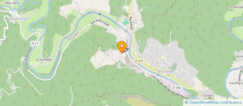 localisation de l'entreprise MONSIEUR BERNARD JAEN  BESSEGES