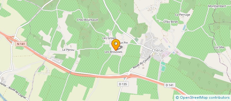 localisation de l'entreprise MONSIEUR BERNARD JAMIN à CHERAC