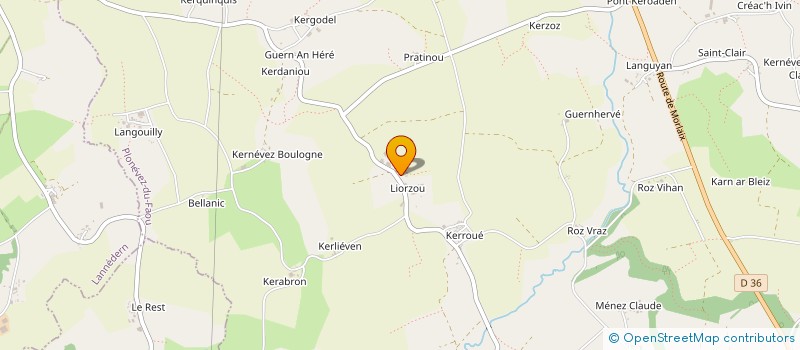 localisation de l'entreprise MONSIEUR BERNARD JEFFROY  PLONEVEZ-DU-FAOU