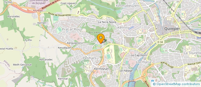 localisation de l'entreprise MONSIEUR BERNARD JESTIN à QUIMPER