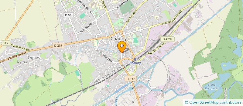 localisation de l'entreprise MONSIEUR BERNARD JOANNES  CHAUNY
