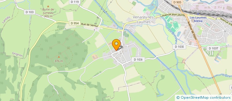 localisation de l'entreprise MONSIEUR BERNARD JOBARD  VENAREY-LES-LAUMES