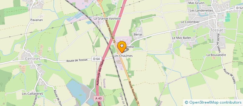 localisation de l'entreprise MONSIEUR BERNARD JOSSERAND  TOSSIAT