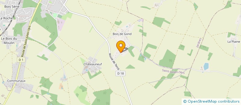 localisation de l'entreprise MONSIEUR BERNARD JOUBERT  SAINT JULIEN L'ARS