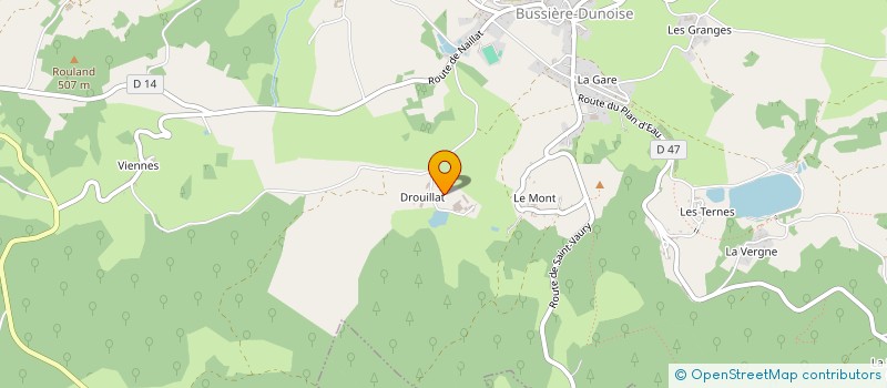 localisation de l'entreprise MONSIEUR BERNARD JOYEUX  BUSSIERE-DUNOISE